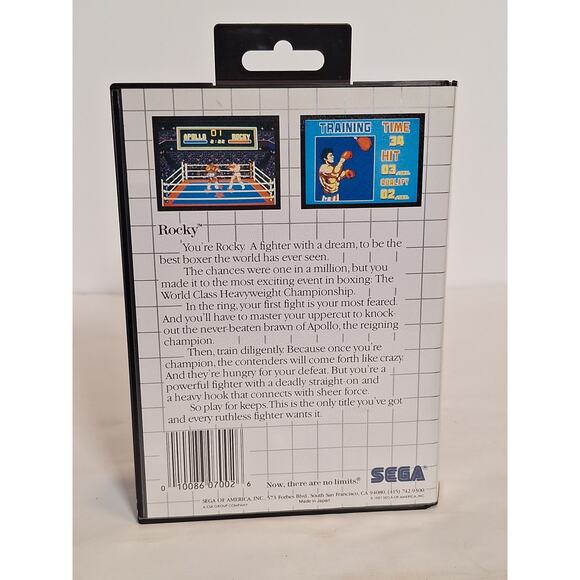 Rocky Sega Master System Video Game CIB Near Mint Two-Mega Cartridge - Picture 4 of 6